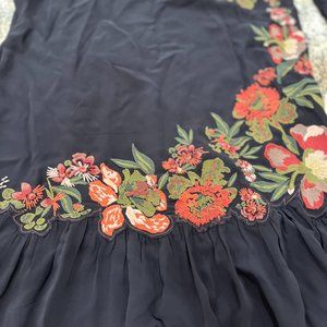 Black Dress with Flowers